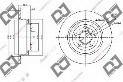 DJ PARTS bd1071 -  Тормозной диск
